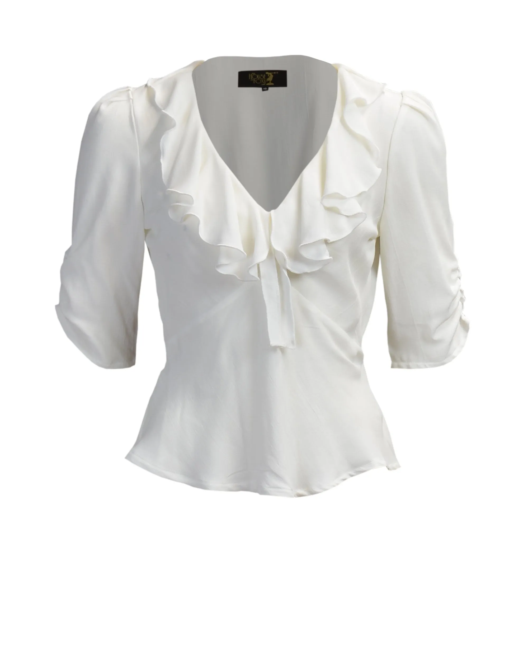 30s Frill Blouse - Ivory