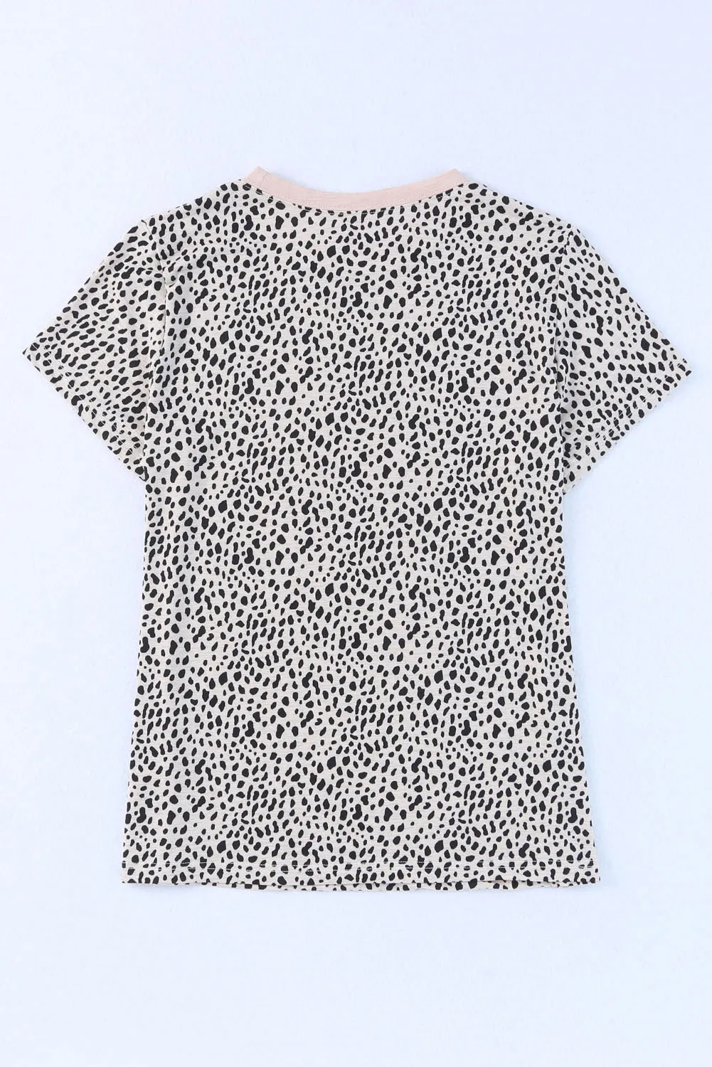 Apricot Leopard Graphic Tee for Stylish Moms