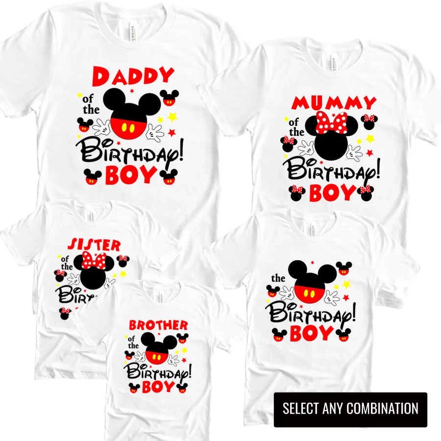 Birthday Boy Celebration Daddy/Mummy & Kid Matching Tees