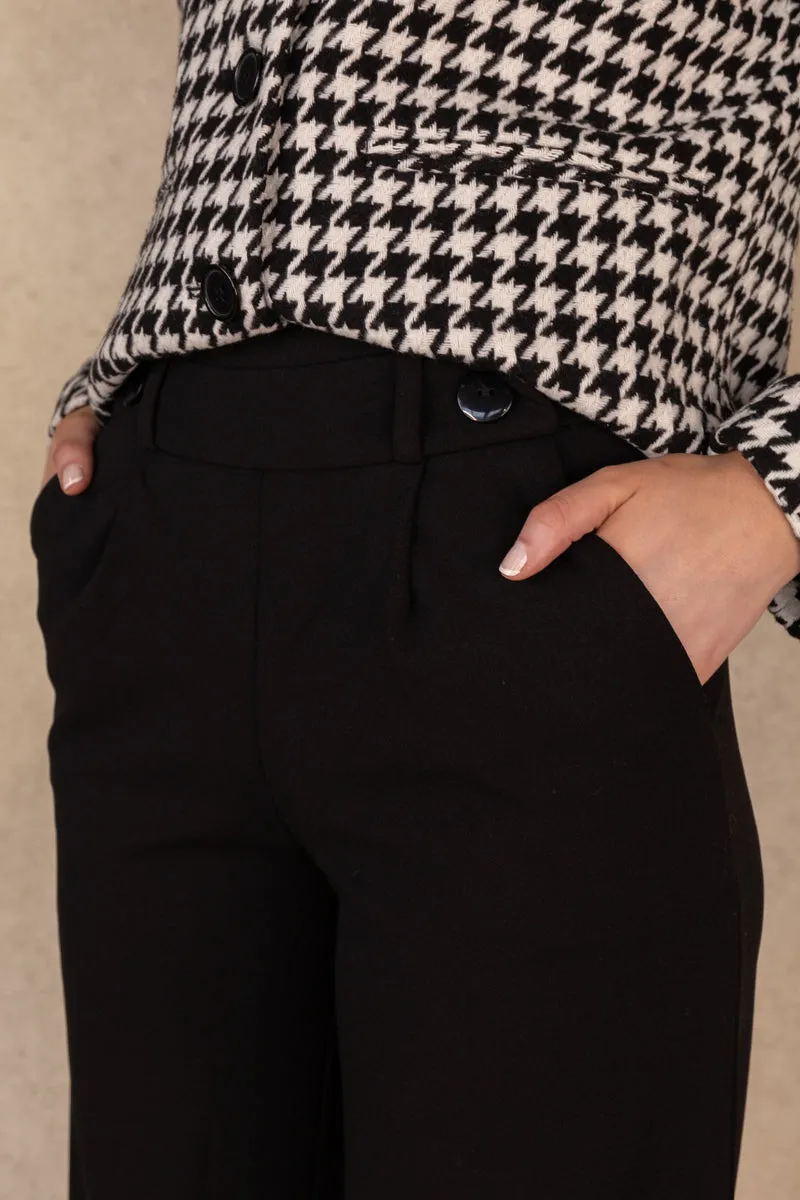 Black Buttoned Iris Geggo Trousers