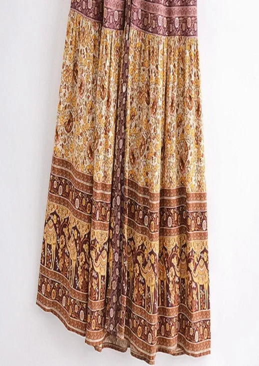 Bohemian Effortless Floral Print Maxi Dress~ FINAL SALE