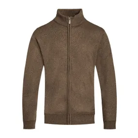 Brown Full Zip Sweater