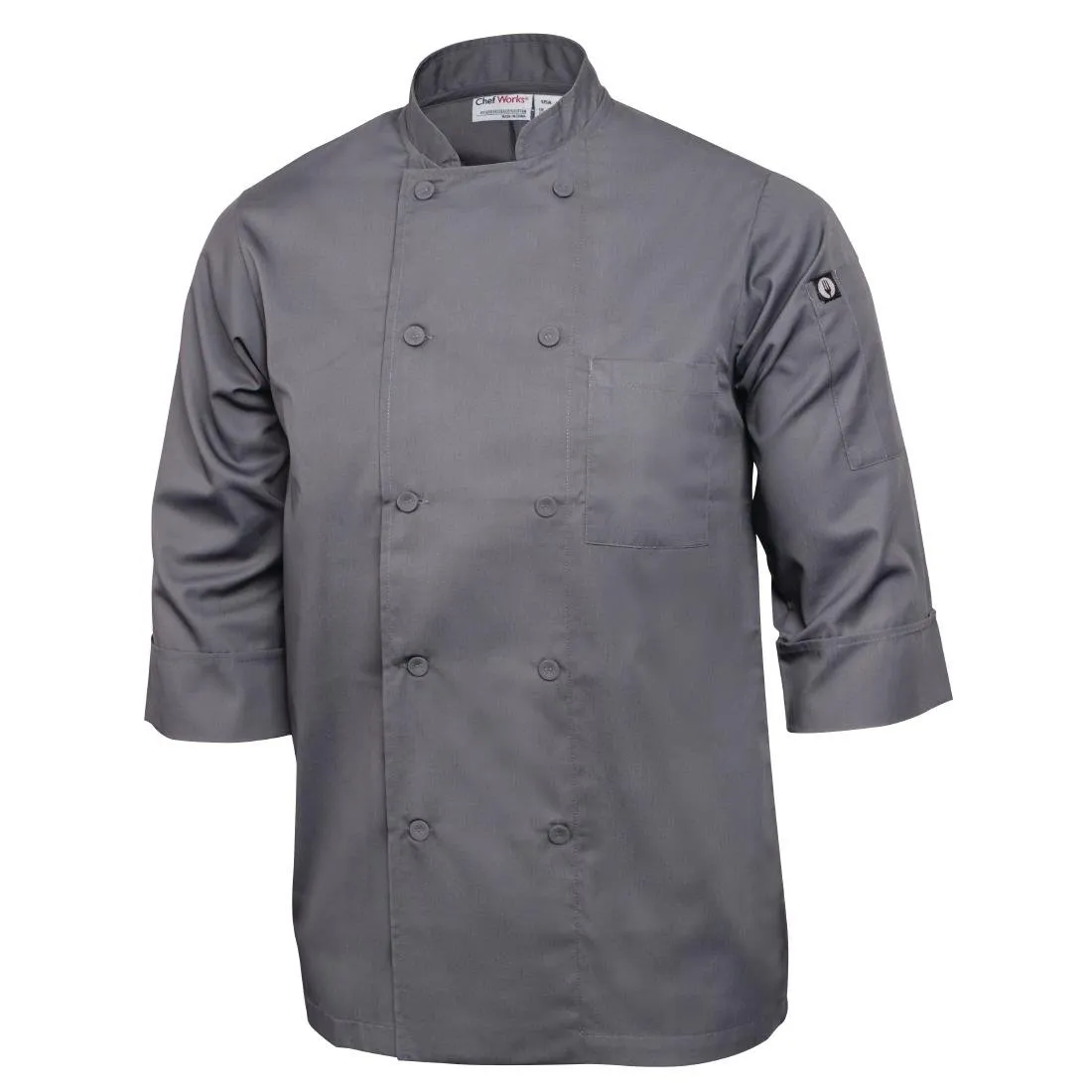 Chef Works Unisex Chefs Jacket Grey L - A934-L