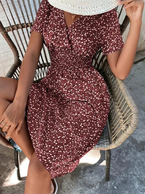 Chic Floral V-Neck Dress for Effortless Summer Style