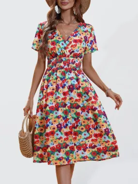 Chic Floral V-Neck Dress for Effortless Summer Style