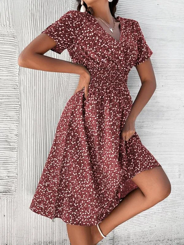 Chic Floral V-Neck Dress for Effortless Summer Style