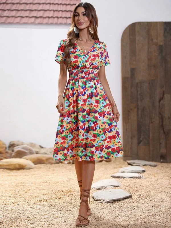 Chic Floral V-Neck Dress for Effortless Summer Style