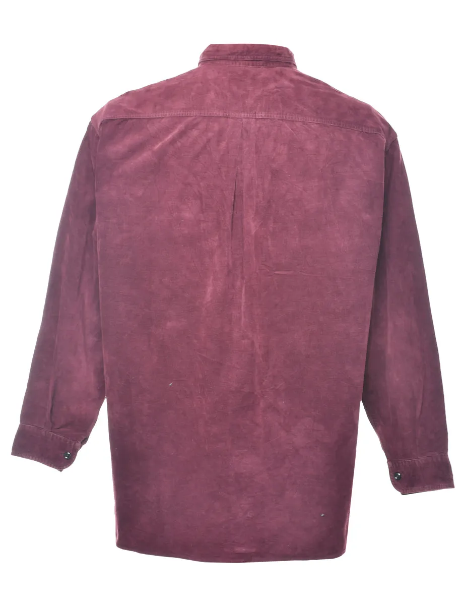 Classic Corduroy Burgundy Shirt - L