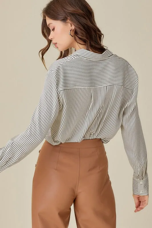 Collar Striped Shirt