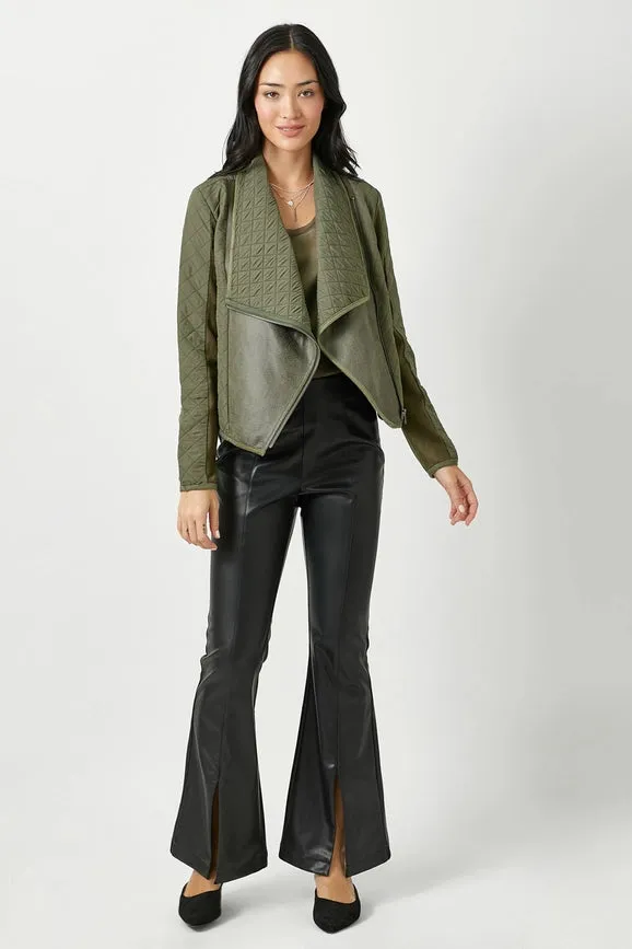 Drape Quilting Jacket Olive