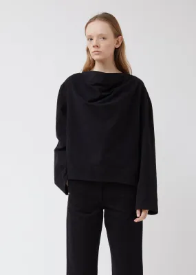 Draped Neckline Vareuse Top