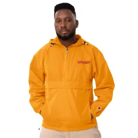 Embroidered Champion Packable Jacket Gold