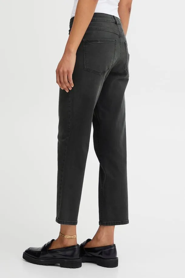 ICHI Twiggy Raven Jeans - Washed Grey