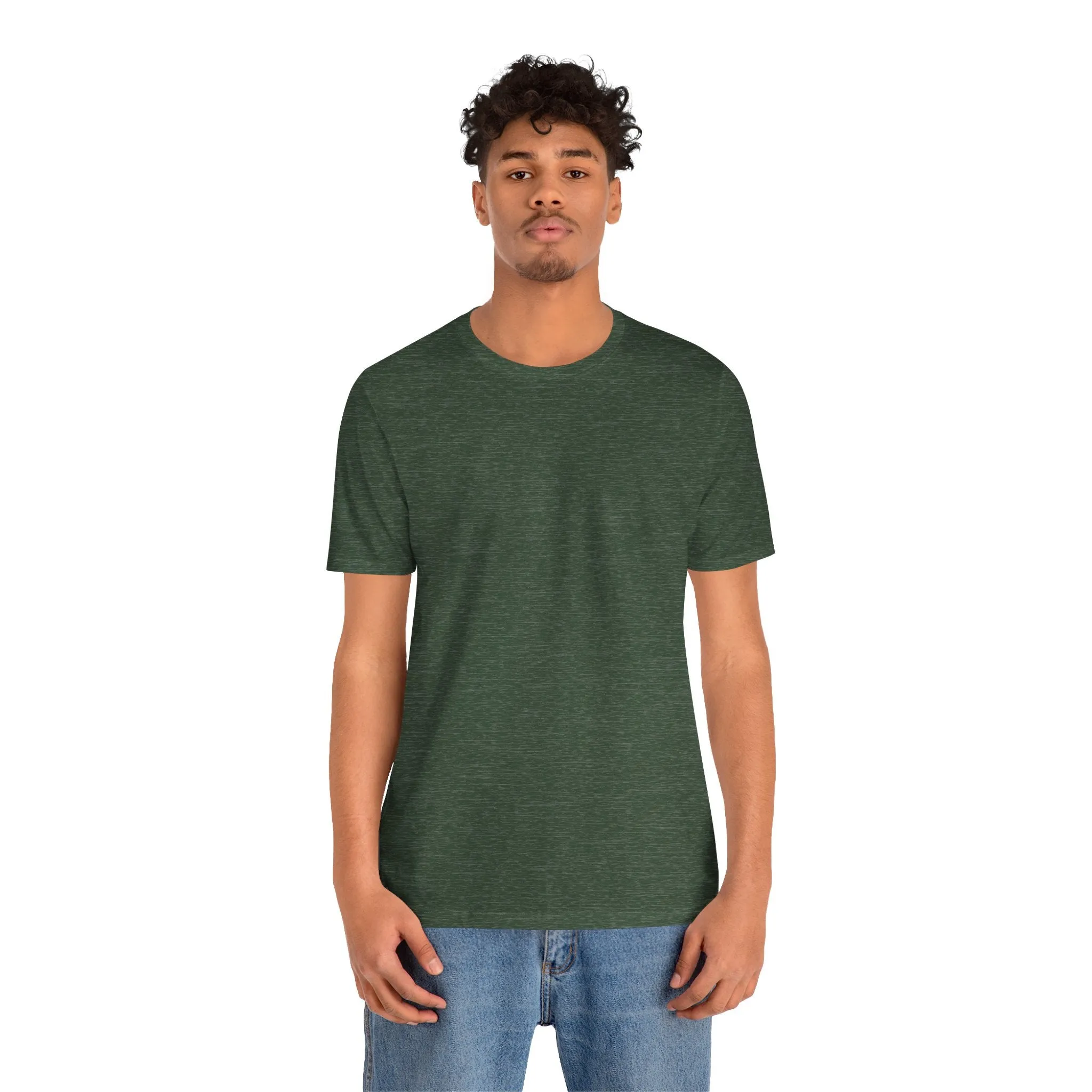 Men's Heather Forest T Shirts Premium Casual Short Sleeve Classic Fit Crew Neck Shirts