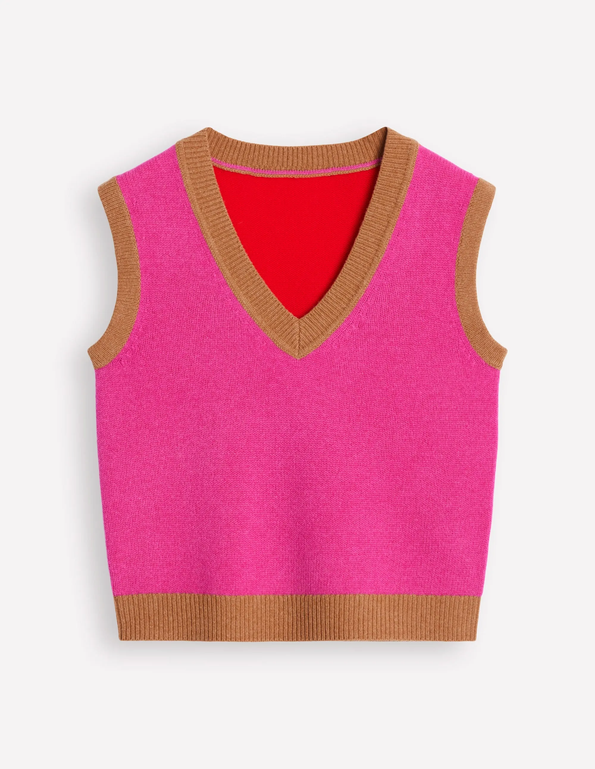 Olivia Merino Tank-Party Pink