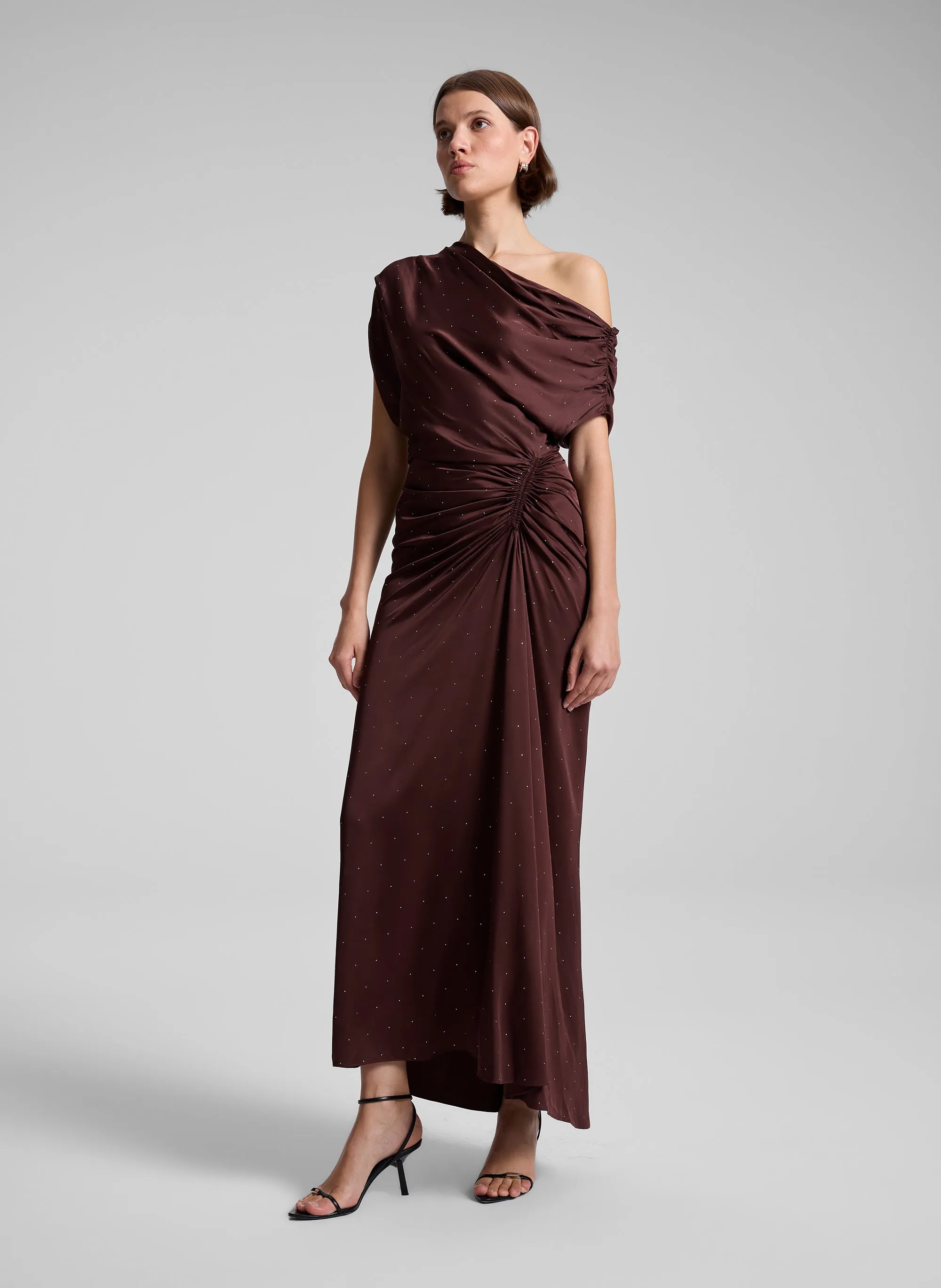 Penny Embellished Satin Maxi Dress