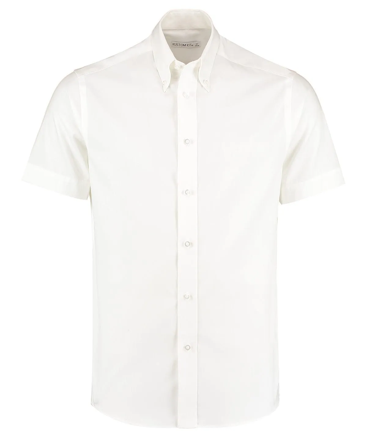 Premium Oxford shirt short-sleeved (tailored fit) | White*