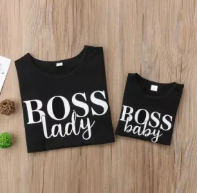 "Match in Style: GIRL BOSS LADY AND BOSS BABY T-SHIRT"