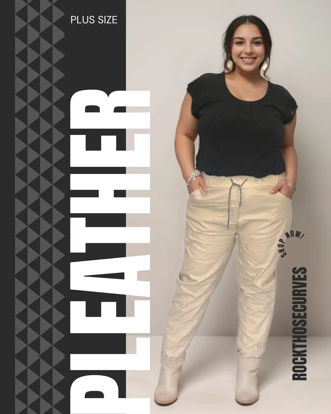 ROCKTHOSECURVES FAUX LEATHER VERY STRETCHY MAGIC TROUSERS / JEANS