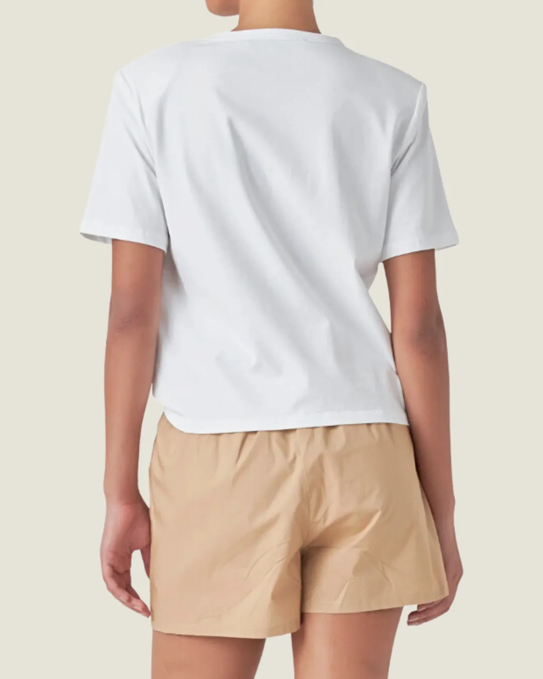 The Perfect White Tee with Shoulder Pads