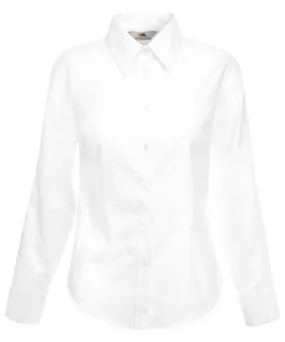 Womens Oxford long sleeve shirt | White